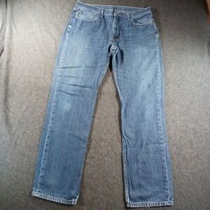 Levi's 514 Athletic Taper Jeans Mens 36x34 Blue Medium Wash Denim 18181-0229